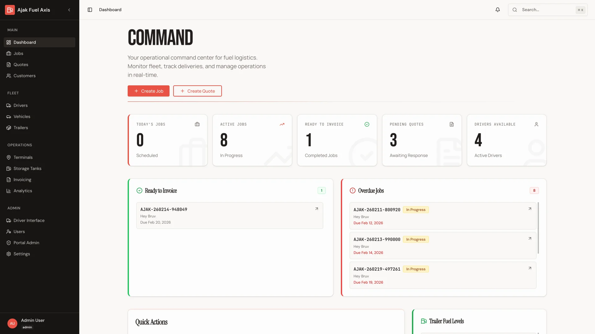 Dispatch & Billing app built with Creatr